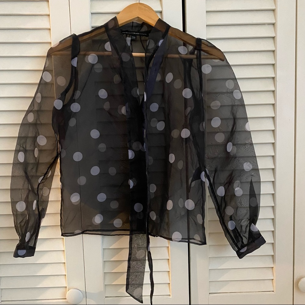 WHBM | Polka Dot Organza Blouse